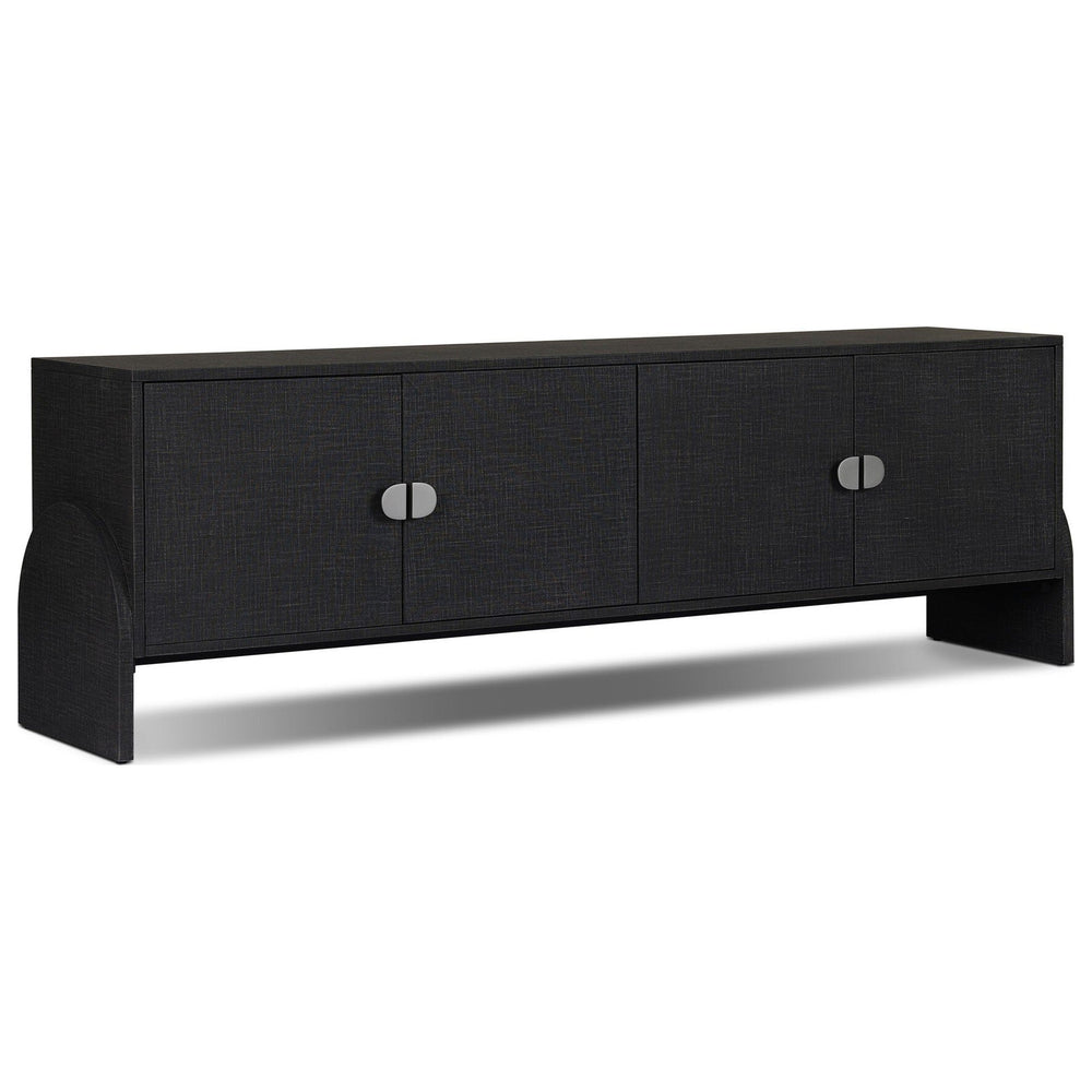 Cressida Media Console, Black Linen by Four Hands — PRM_1