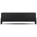 Cressida Media Console, Black Linen by Four Hands — BCK_1