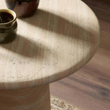Janice End Table, Sand Striae by Four Hands-Furniture - Accent Tables-High Fashion Home
