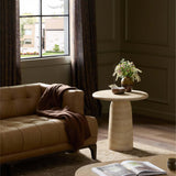 Janice End Table, Sand Striae by Four Hands-Furniture - Accent Tables-High Fashion Home