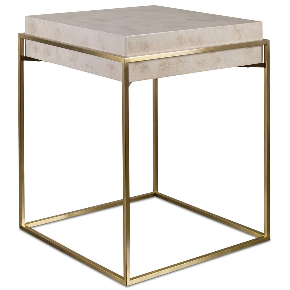 Inda Accent Table, Ivory Burl