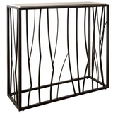 Reed Console Table, Dark Iron-Furniture - Accent Tables-High Fashion Home