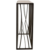 Reed Console Table, Dark Iron-Furniture - Accent Tables-High Fashion Home