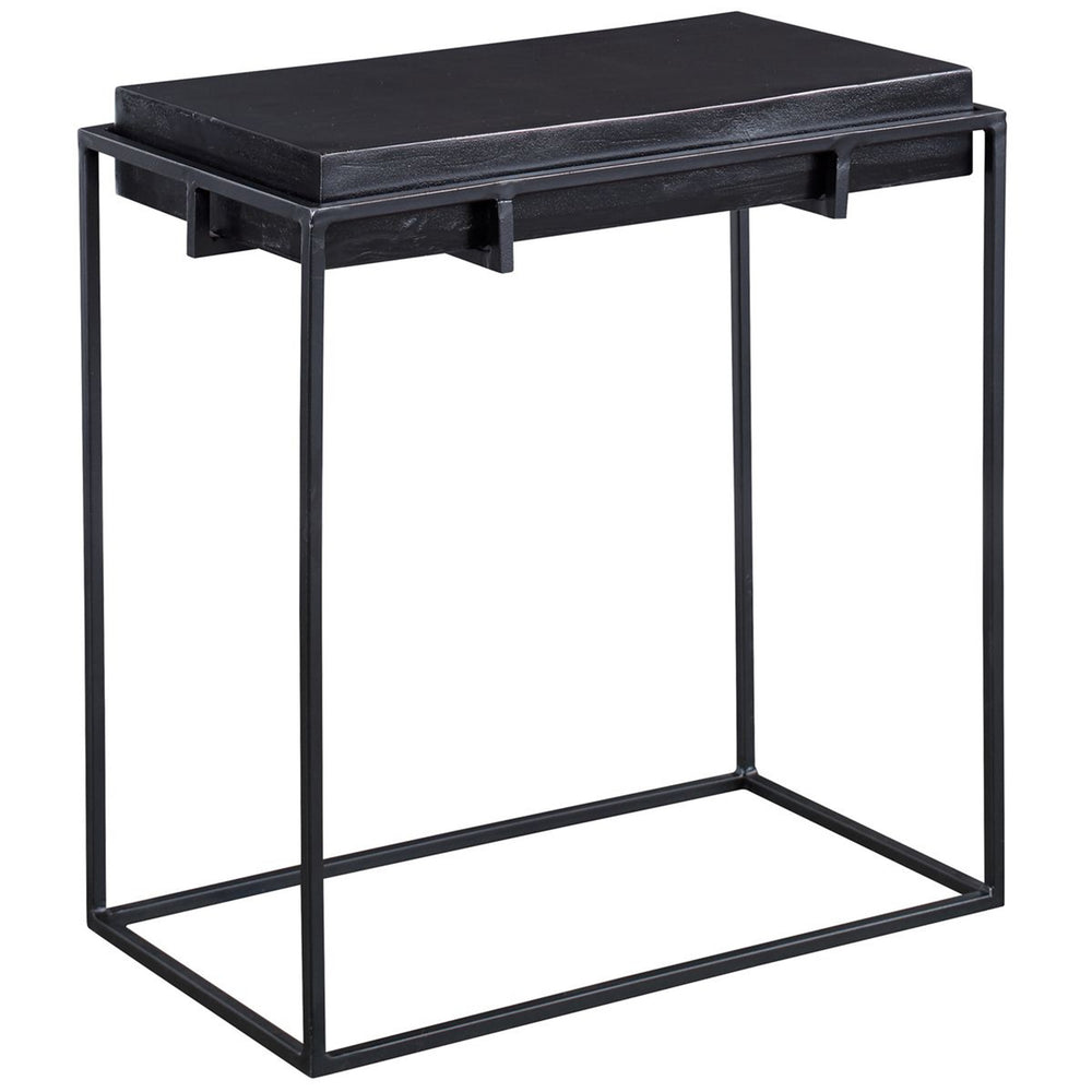 Telone Side Table, Antique Black-Furniture - Accent Tables-High Fashion Home