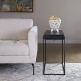 Telone Side Table, Antique Black-Furniture - Accent Tables-High Fashion Home