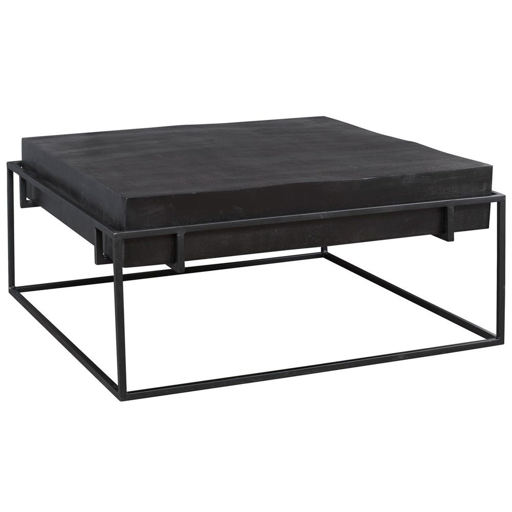Telone Coffee Table, Antique Black-Furniture - Accent Tables-High Fashion Home