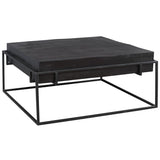 Telone Coffee Table, Antique Black-Furniture - Accent Tables-High Fashion Home