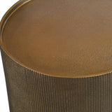 Adrina Accent Table, Antique Gold-Furniture - Accent Tables-High Fashion Home