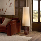 Saylor Floor Lamp, Brown Cast Glass by Four Hands
