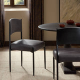 Bellaire Leather Dining Chair, Palermo Black, Set of 2 by Four Hands