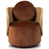 Roslin Swivel Chair, Altair Sienna by Four Hands