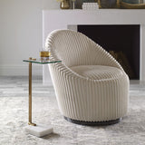 Butler Accent Table, White-Furniture - Accent Tables-High Fashion Home