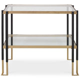 Kentmore Side Table, Black/Gold-Furniture - Accent Tables-High Fashion Home