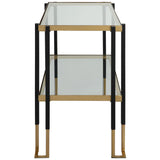 Kentmore Side Table, Black/Gold-Furniture - Accent Tables-High Fashion Home