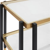 Kentmore Side Table, Black/Gold-Furniture - Accent Tables-High Fashion Home
