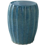 Harbor Garden Stool, Aqua-Furniture - Accent Tables-High Fashion Home