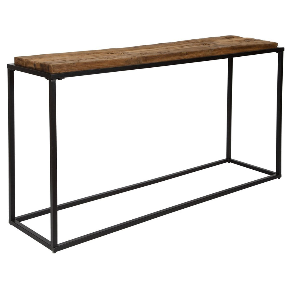 Holston Console Table, Satin Black-Furniture - Accent Tables-High Fashion Home