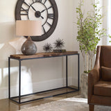 Holston Console Table, Satin Black-Furniture - Accent Tables-High Fashion Home