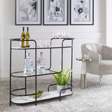 Trolley Bar Console, Satin Black