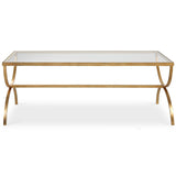 Crescent Coffee Table, Antique Gold