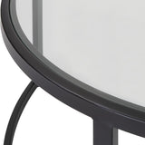 Rhea Nesting Coffee Tables, Set of 2, Black-Furniture - Accent Tables-High Fashion Home