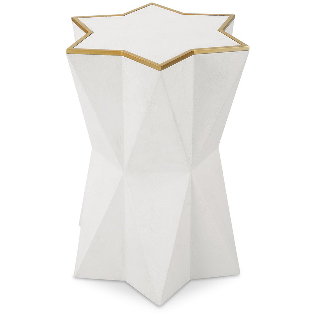 Capella Accent Table, White-Furniture - Accent Tables-High Fashion Home