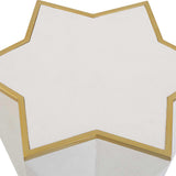 Capella Accent Table, White-Furniture - Accent Tables-High Fashion Home