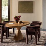 Bibianna Oval Dining Table, Blush Marble by Four Hands