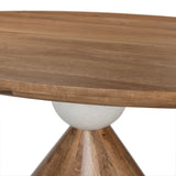 Bibianna Oval Dining Table, White Marble by Four Hands