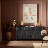Ezri 4 Door Sideboard, Black Oak by Four Hands