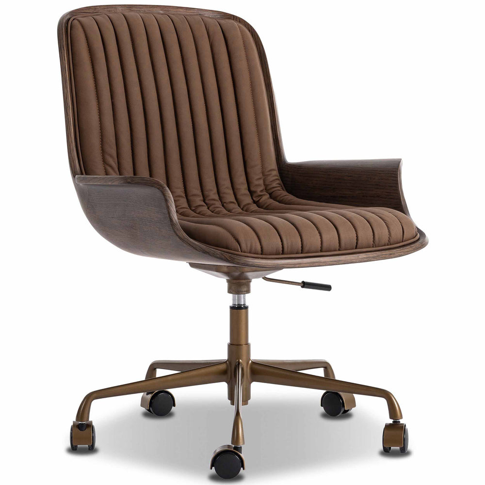 Frankie Leather Desk Chair, Maestro Cigar by Four Hands