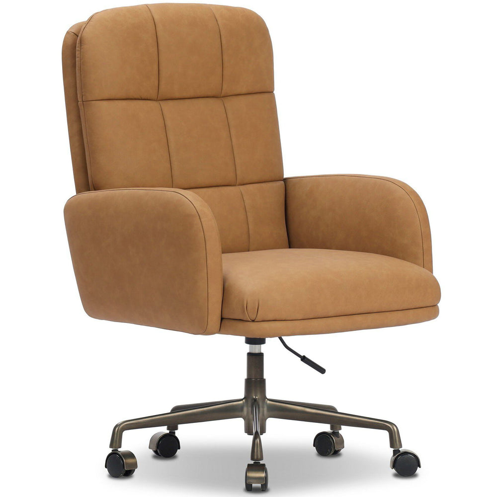 Acton Leather Desk Chair, Maestro Camel by Four Hands