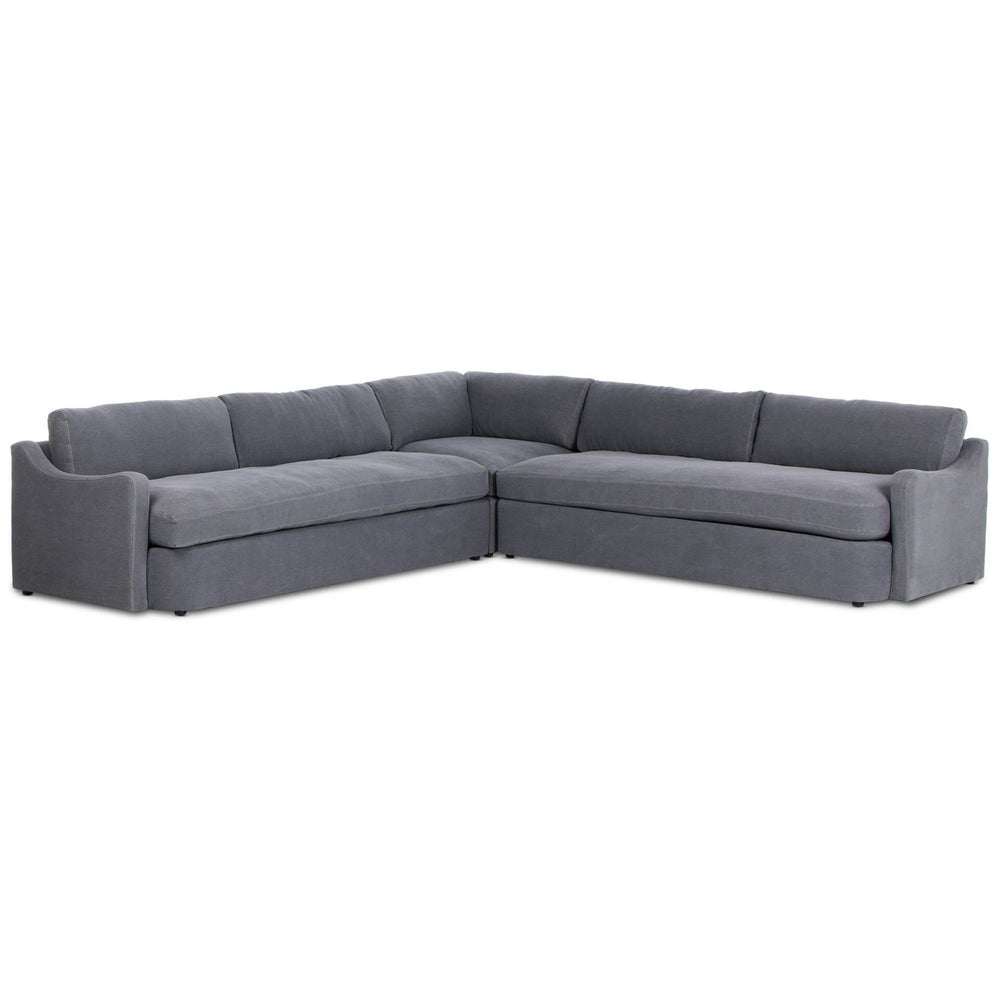 Aurelia 3 Piece Sectional, Broadway Denim by Amber Lewis x Four Hands