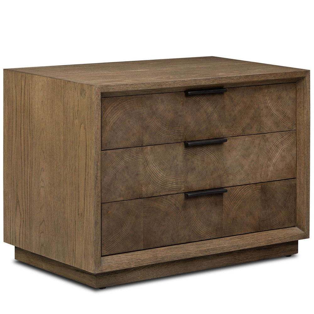 Salta Nightstand, Brown Oak Thin Oyster by Four Hands