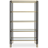 Kentmore Etagere, Black/Gold-Furniture - Storage-High Fashion Home