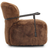 Plath Swivel Chair, Ochre Shearling by Four Hands