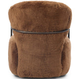 Plath Swivel Chair, Ochre Shearling by Four Hands