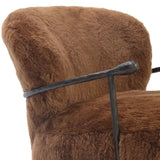 Plath Swivel Chair, Ochre Shearling by Four Hands