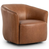 Rodgers Leather Swivel Chair, Sonoma Chestnut by Four Hands