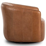 Rodgers Leather Swivel Chair, Sonoma Chestnut by Four Hands