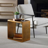 Derwent Side Table, Antique Brass-Furniture - Accent Tables-High Fashion Home