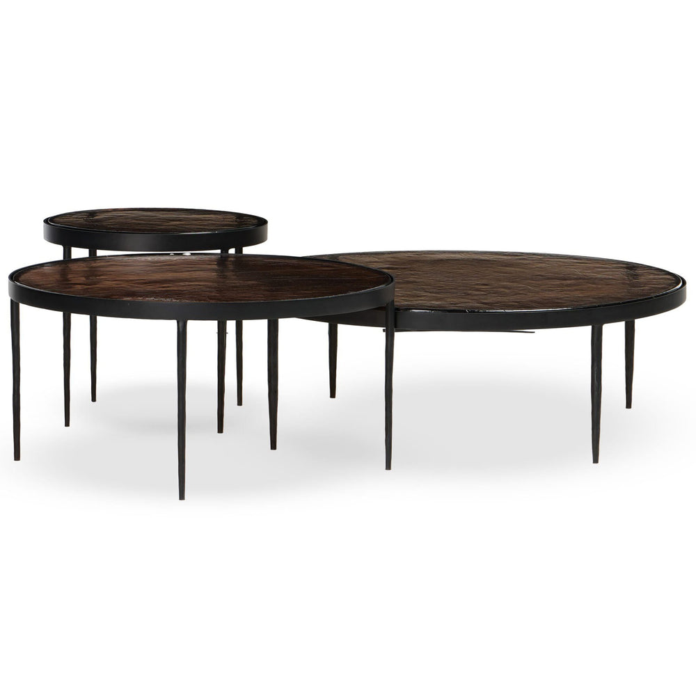 Yoko Nesting Tables, Smoked Brown, Set of 3 by Four Hands-Furniture - Accent Tables-High Fashion Home