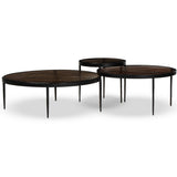 Yoko Nesting Tables, Smoked Brown, Set of 3 by Four Hands-Furniture - Accent Tables-High Fashion Home