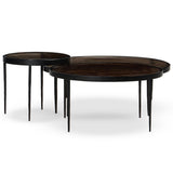 Yoko Nesting Tables, Smoked Brown, Set of 3 by Four Hands-Furniture - Accent Tables-High Fashion Home