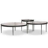 Yoko Nesting Tables, Clear, Set of 3 by Four Hands-Furniture - Accent Tables-High Fashion Home