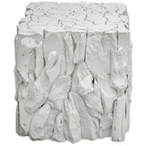 Teak Root Bunching Cube, White