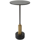 Spector Accent Table, Satin Black-Furniture - Accent Tables-High Fashion Home