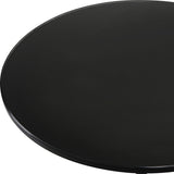 Spector Accent Table, Satin Black-Furniture - Accent Tables-High Fashion Home