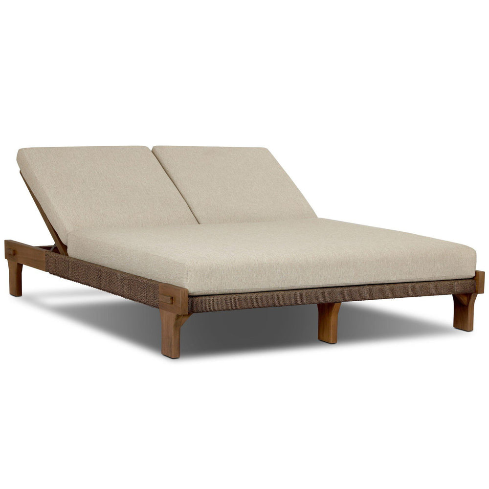 Moxie Outdoor Double Chaise, Ellor Beige by Four Hands