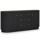 Amelia Media Console, Black Linen by Four Hands-Furniture - Storage-High Fashion Home